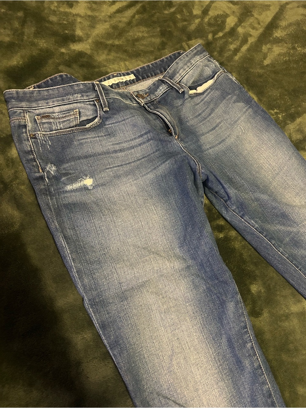 Joe's Jeans (Capris) Light Blue Relaxed Jeans with Subtle Distress